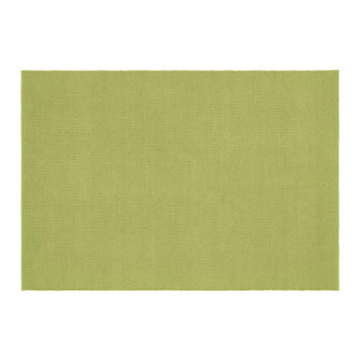 Woven Indoor Outdoor Washable Plain Reversible Rug Green - 120cm x 170cm