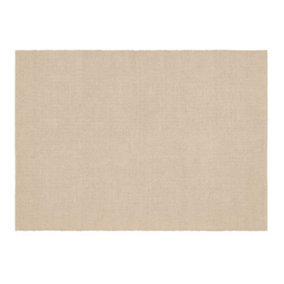 Woven Indoor Outdoor Washable Plain Reversible Rug Natural - 80cm x 150cm