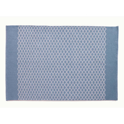 Woven Indoor Outdoor Washable Trellis Reversible Rug Denim Blue - 160cm x 230cm