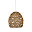 Woven Rattan String Diamond Ceiling Pendant Easy Fit Shade Home Decor