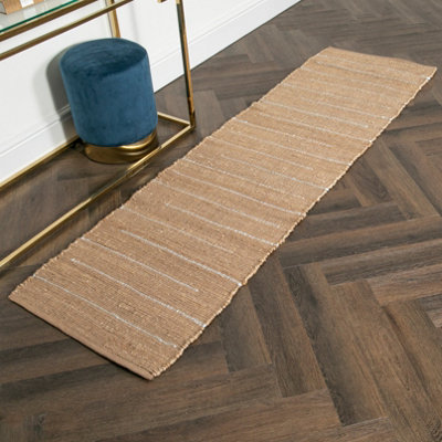 Woven Stripe Jute Runner Rug (60 x 230cm)