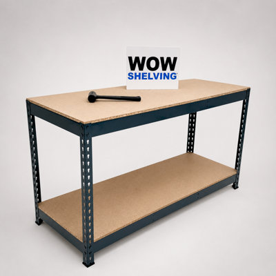 WOW400 Anthracite Grey Heavy Duty Industrial Workbench (H900 x W900 x ...