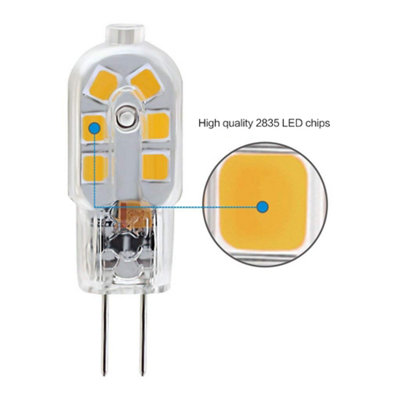 WOWLED 10 x G4 LED Light Bulb, Non-Dimmable, Warm White, 180 Lumen ...