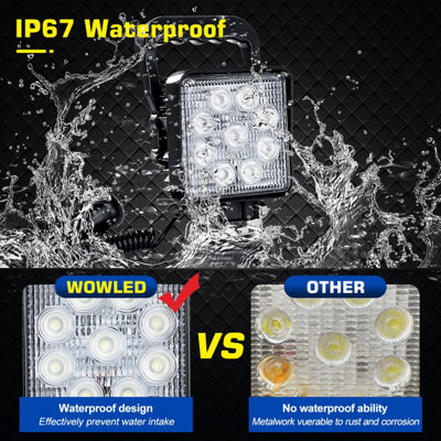 WOWLED 27W tragbare LED Arbeitsleuchte mit magnetischem Sockel für Auto