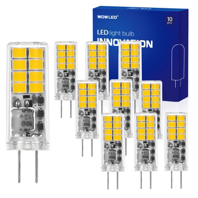 WOWLED G4 LED Light Bulbs, Upgraded Super Bright 2W Cool White 6000K, Replace G4 Halogen Bulb,Ideal forChandelier Living RoomLight