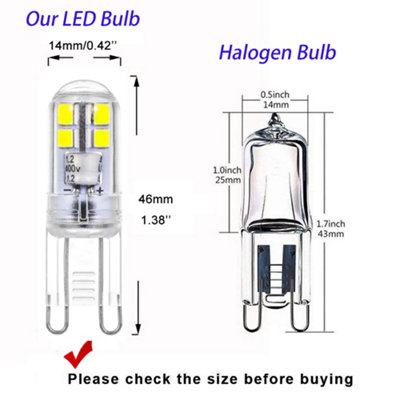 WOWLED G9 LED Light Bulb, 3W Replace 25W Halogen Bulbs, Replace G9 ...