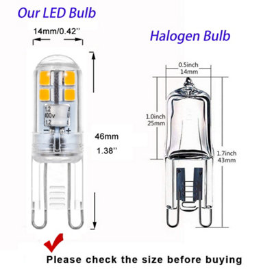WOWLED G9 LED Light Bulb, 3W Replace 25W Halogen Bulbs, Upgraded No Flicker No Strobe, Replace G9 Halogen Bulbs,for Ceiling Light