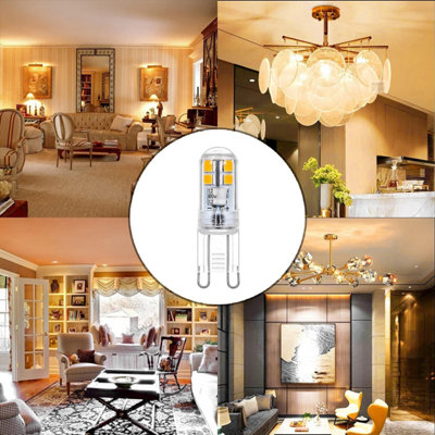 WOWLED G9 LED Light Bulb, 3W Replace 25W Halogen Bulbs, Upgraded No Flicker No Strobe, Replace G9 Halogen Bulbs,for Ceiling Light