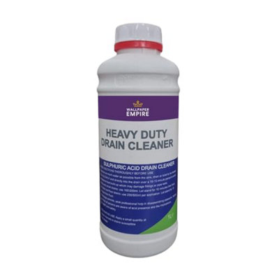 WPE Heavy Duty Sulphuric Acid Drain Cleaner Industrial Strength Clog Remover for Sinks Toilets Drains 1L