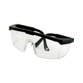 Wrap Around Safety Glasses Adjustable Side Arms Protective Eyewear