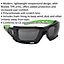 Wraparound Safety Spectacles - EVA Padding - Anti Glare Lens - Flexible TPR Arms
