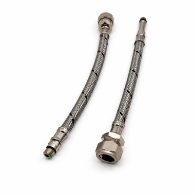 WRAS Approved 15mm x 300mm Push Fit Flexible Tap Connector M10 Long ...