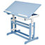 Writing desk with drawer - blue