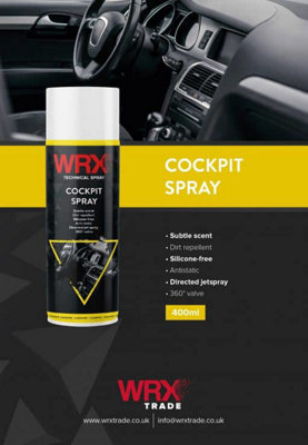 WRX Cockpit Dashboard Multi Purpose Plastic parts Cleaner Spray 400ml