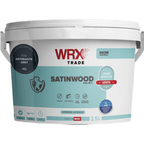 WRX Trade Satinwood Paint 2.5 L - Anthracite Grey RAL 7016