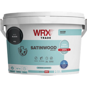 WRX Trade Satinwood Paint 2.5 L - Black Ral 9011