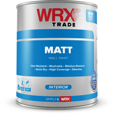 WRX Trade Waterbased Matt Wall Paint 5Lt. DIY at B&Q