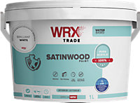 WRX Trade Water-based Satinwood Paint 1LT. Brilliant White