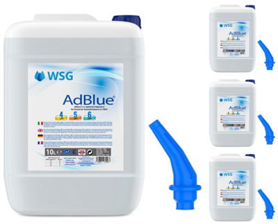 WSG AdBlue 4 x 10 Litre with Easy Pour Spouts, 40L