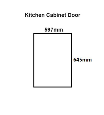 WTC Cashmere Gloss Vogue Lacquered Finish 645mm X 597mm (600mm) Slab Style Kitchen Door Fascia 18mm Thickness Undrilled