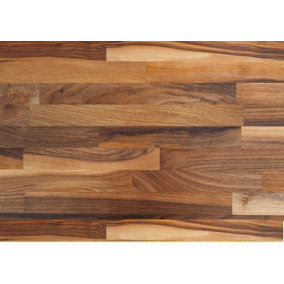 WTC Deterra Solid Wood Walnut Kitchen Worktop UN-OILED 2mtr (L) 635mm (W) 40mm (T) (Inc. 1 FREE OSMO OIL 500mm per order)