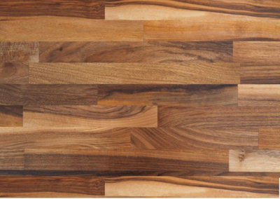 WTC Deterra Solid Wood Walnut Kitchen Worktop UN-OILED 4mtr (L) 635mm (W) 40mm (T) (Inc. E OSMO OIL 500mm per order)