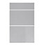 WTC Dove Grey Gloss Vogue Lacquered Finish 1000mm 3 Drawer Drawer Front Fascia Set 18mm Thick