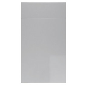 WTC Dove Grey Gloss Vogue Lacquered Finish 300mm Drawer Line Door and Drawer Front Fascia Set 18mm Thick