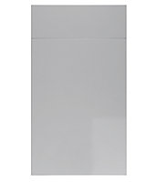 WTC Dove Grey Gloss Vogue Lacquered Finish 400mm Drawer Line Door and Drawer Front Fascia Set 18mm Thick