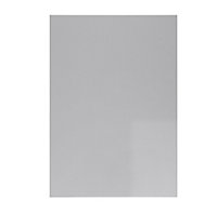 WTC Dove Grey Gloss Vogue Lacquered Finish 645mm X 597mm (600mm) Slab Style Kitchen Door Fascia 18mm Thickness Undrilled