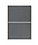 WTC Dust Grey Gloss Vogue Lacquered Finish 1000mm 2 Drawer Drawer Front Fascia Set 18mm Thick