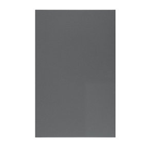 WTC Dust Grey Gloss Vogue Lacquered Finish 1245mm X 397mm (400mm) Slab Style Full Height Kitchen Larder Door Fascia 18mm Thickness