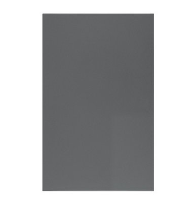WTC Dust Grey Gloss Vogue Lacquered Finish 715mm X 257mm  Slab Style Full Height Kitchen Corner Door Fascia Undrilled