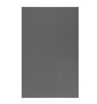 WTC Dust Grey Gloss Vogue Lacquered Finish 715mm X 277mm  Slab Style Full Height Kitchen Corner Door Fascia Undrilled