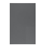 WTC Dust Grey Gloss Vogue Lacquered Finish 715mm X 315mm Slab Style Full Height Kitchen Corner Door Fascia Undrilled