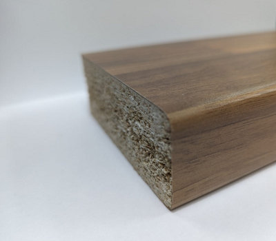 WTC Formica Prima FP0215 Natural Block Walnut - 4.1mtr x 600mm x 38mm Kitchen Worktop Matte 58 Finish - 3