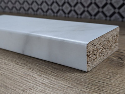 WTC Formica Prima FP3460 Calacatta Marble- 4.1mtr x 670mm x 38mm Kitchen Breakfast Bar Matte 58 Finish - 3