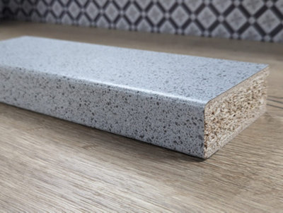 WTC Formica Prima FP5942 Silver Caststone- 4.1mtr x 900mm x 38mm Kitchen Breakfast Bar Woodland Finish - 3