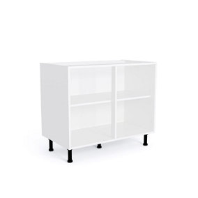 WTC Premier Cab 1000mm Kitchen Base Unit Cabinet White 18mm MFC (Carcass Only)