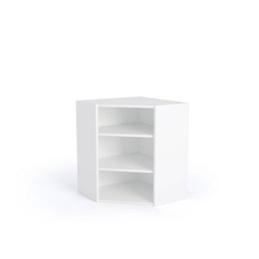 WTC Premier Cab 600mmx600mm (720mm High) Diagonal Corner Kitchen Wall Unit Cabinet White 18mm MFC (Carcass Only)