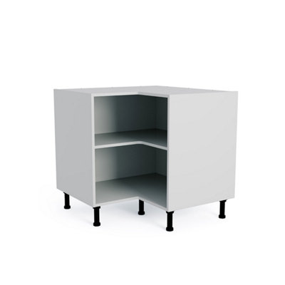 WTC Premier Cab 900mm x 900mm L Corner Kitchen Base Unit Cabinet NATURAL GREY 18mm MFC (Carcass Only)