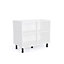 WTC Vogue White Gloss 1000mm Base Unit Complete With Doors and Soft Close Hinges
