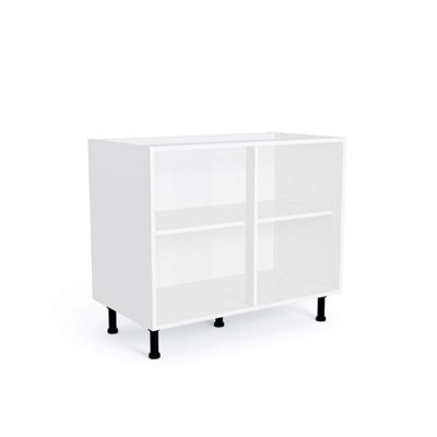 WTC Vogue White Gloss 1000mm Kitchen Base Unit Complete With Doors and Soft Close Hinges - 3