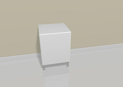 WTC Vogue White Gloss 500mm Base Unit Complete With Doors and Soft Close Hinges