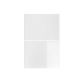 WTC White Gloss Vogue Lacquered Finish 1000mm 2 Drawer Drawer Front Fascia Set 18mm Thick