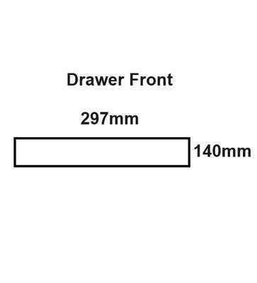 WTC White Gloss Vogue Lacquered Finish 140mm X 297mm (300mm) Slab Style ...