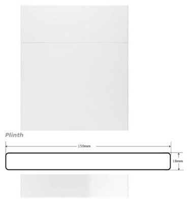 WTC White Gloss Vogue Lacquered Finish 3mtr Kitchen Plinth