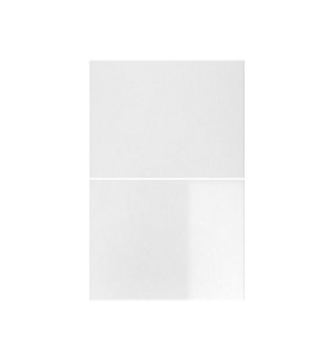 WTC White Gloss Vogue Lacquered Finish 500mm 2 Drawer Drawer Front Fascia Set 18mm Thick