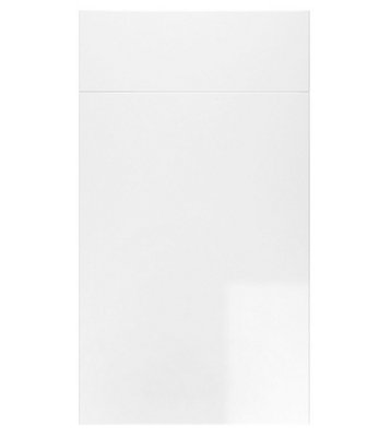 WTC White Gloss Vogue Lacquered Finish 500mm Drawer Line Door and Drawer Front Fascia Set 18mm Thick