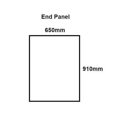 WTC White Gloss Vogue Lacquered Finish Base End Panel 910mmx650mm